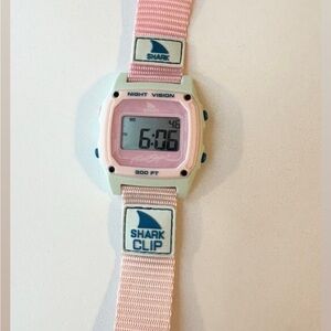 Shark Clip Pink Digital Watch